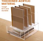 HeZone Desk Organizers and Storage, Office Organization Storage, Clear Acrylic Office Desk Organizers and Accessories with Drawer- 1 Pack - Image 4